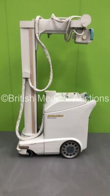 Shimadzu Mobile Art Mobile X-Ray Model MUX-100 (Powers Up with Key - Key Included - Damage to Handle - Missing Both Wheel Caps - See Pictures) *S/N 0162P71401*