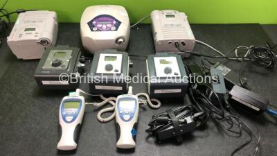 Mixed Lot Including 2 x Respironics BiPAP Harmony CPAP Units with 2 x AC Power Supplies (Both Power Up) 1 x ResMed VPAP III ST-A Unit with 1 x AC Power Supply (Powers Up) 3 x Philips Respironics REMstar Auto A-Flex CPAP Units with 4 x AC Power Supplies (A