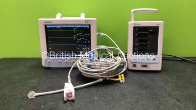 Mixed Lot Including 1 x Mindray Datascope Trio Patient Monitor Including ECG, SpO2, T1 and BP Options with 1 x 3 Lead ECG Lead, 1 x NIBP Hose and 1 x SpO2 Finger Sensor (Powers Up) 1 x Datascope Duo Patient Monitor (Powers Up)