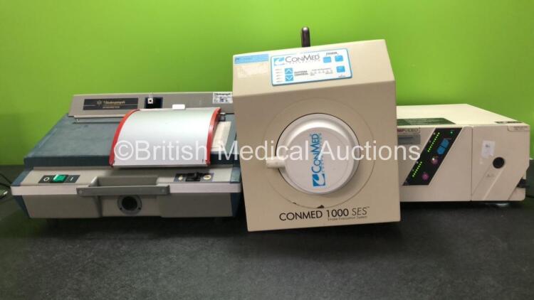 Mixed Lot Including 1 x ConMed 1000 SES Smoke Evacuation System, 1 x Vitalograph Spirometer and 1 x Vision Systems Medicam 900 Light Source Unit (Powers Up)