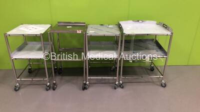 4 x Stainless Steel Trolleys