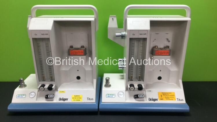 2 x Drager Titus Portable Anaesthesia Device Ref M33042-23