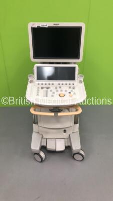 Philips iE33 Flat Screen Ultrasound Scanner on D.0 Cart *S/N 02RB9Z* **Mfd 11/2006** with Sony UP-D897 Digital Graphic Printer and Mitsubishi MD3000 Video Cassette Recorder (HDD REMOVED) ***IR169***