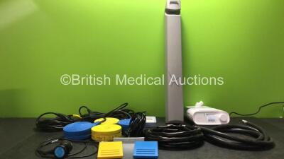 Mixed Lot Including 3 x ERBE Footswitches, 1 x Arjo Huntleigh Ref KPA100 Battery *Untested* 1 x Philips Respironics Dreamstation CPAP Unit with 1 x Philips Respironics Dreamstation Humidifier Unit and 1 x AC Power Supply (Powers Up) 1 x KanMed OT 600 Warm