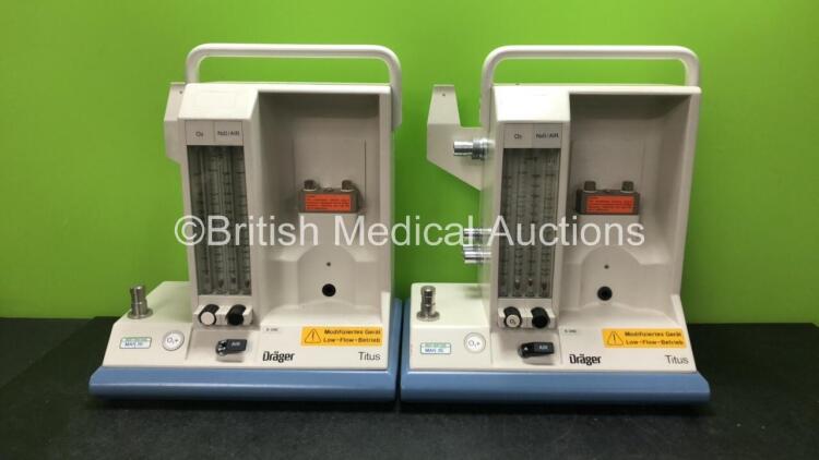 2 x Drager Titus Portable Anaesthesia Device Ref M33041-19