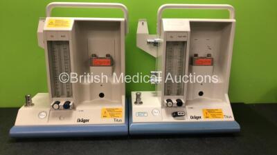 1 x Drager Titus Portable Anaesthesia Device Ref M33042-22 and 1 x Drager Titus Portable Anaesthesia Device Ref M33042-23