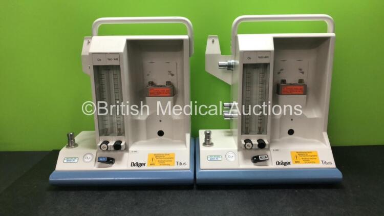 2 x Drager Titus Portable Anaesthesia Device Ref M33042-23