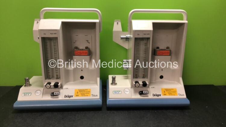 2 x Drager Titus Portable Anaesthesia Device Ref M33042-23