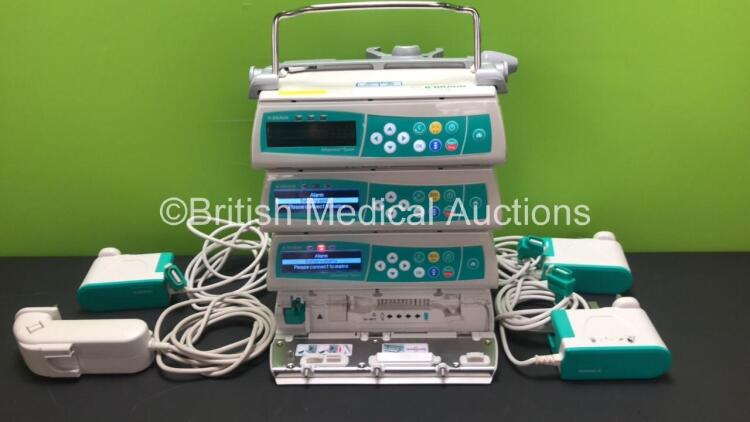 4 x B.Braun Infusomat Space Infusion Pumps with 4 x AC Power Supplies (All Power Up) *