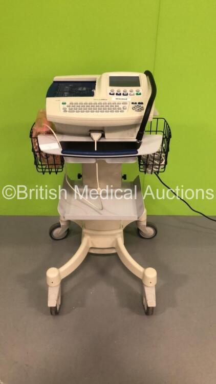 Welch Allyn CP200 ECG Machine on Stand with 10 Lead ECG Leads (Powers Up - Faulty Screen - See Pictures) *S/N 20006170*