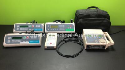 Mixed Lot Including 1 x EMS Therasonic 450 Dual Frequency Ultrasound with 2 x Probes and Carry Case (Powers Up) 3 x Graseby Syringe Pumps (2 x 3100, 1 x 3400) and 1 x Bio-Logic Navigator Pro