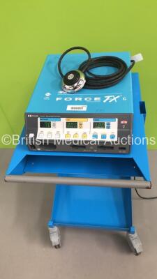 Valleylab Force FX-8C Electrosurgical/Diathermy Unit on Stand with 1 x Bipolar Dome Footswitch (Powers Up) * SN F4F32164A * - 2