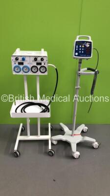 1 x Criticare ComfortCuff Patient Monitor on Stand with 1 x BP Hose and 1 x Anetic Aid APT MK 3 Tourniquet on Stand with Hose * SN 109244972 *