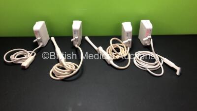 Job Lot Including 3 x ATL Transducer-Probes (1 x P5-3 and 2 x C8-4v) and 1 x Philips CL15-7 Transducer-Probe *RI*