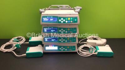 4 x B.Braun Infusomat Space Infusion Pumps with 4 x AC Power Supplies (All Power Up) *180489 - 180412 - 180484 - 180520*