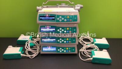 4 x B.Braun Infusomat Space Infusion Pumps with 4 x AC Power Supplies (All Power Up) *180144 - 312635 - 180342 - 180220*