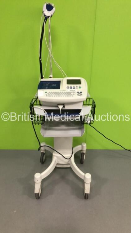 Welch Allyn CP200 ECG Machine on Stand with 10 Lead ECG Leads (Draws Power - Blank Screen) *S/N 20008116*