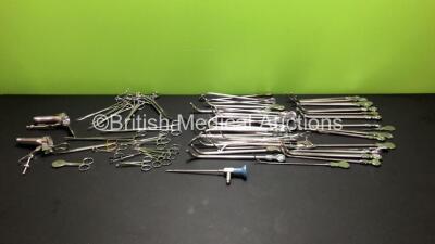 Job Lot of Surgical Instruments Including 1 x Stryker 30 Degree 4mm Endoscope