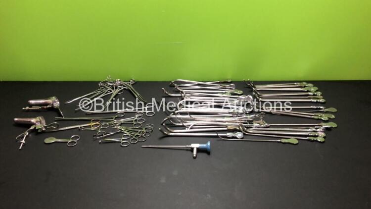 Job Lot of Surgical Instruments Including 1 x Stryker 30 Degree 4mm Endoscope