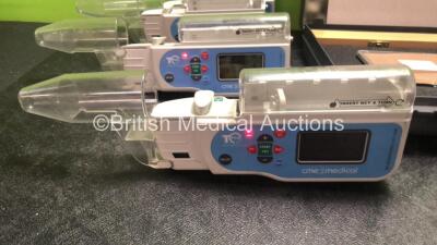 Mixed Lot Including 4 x CME Medical Ref 400-339S Syringe Pumps (2 Power Up, 2 No Power) 1 x Fandworth Color Vision Tester, 1 x Linak J1BA-001 Battery with Charger (No Power) *SN FS0128979, FS0155538, ZSN024, FS0128978, FS0020613* - 2