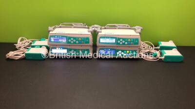 4 x B.Braun Infusomat Space Infusion Pumps with 4 x AC Power Supplies (All Power Up) *180399 - 180413 - 180284 - 180486*