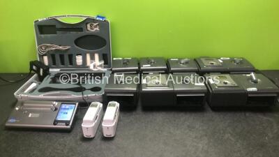 Mixed Lot Including 1 x Viasys Microlab Spirometer (Powers Up) 2 x Braun PRO 6000 Ear Thermometers with Base Units (Both Untested Due to Possible Flat Batteries) 3 x Philips Respironics REMstar Auto CPAP Units with 7 x Philips System One Humidifier Units 