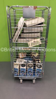 Mixed Cage Including 5 x Mixed ECG Machines Including Hewlett Packard,Philips and Mortara Instrument *Spares and Repairs* and 14 x Assorted Infusion Pumps (Cage Not Included)