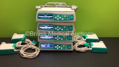 4 x B.Braun Infusomat Space Infusion Pumps with 4 x AC Power Supplies (All Power Up) *180559 - 180219 - 180545 - 180513*