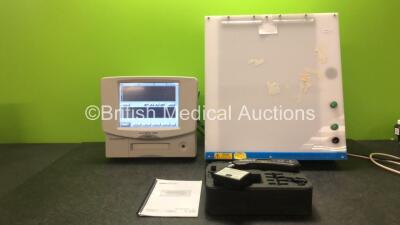 Mixed Lot Including Olympic CFM600 Monitor (Powers Up) 1 x X Ray Light Box (Powers Up) 1 x PachMate 2 DGH 55B Pachymeter (No Power) 1 x PachMate 2 DGH Cal Box (Powers Up) *SN 10268,