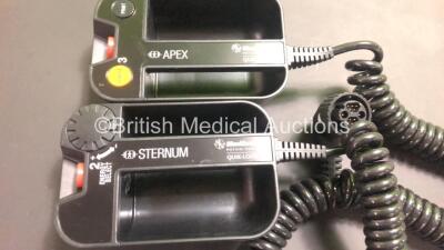 Job Lot Including 1 x Medtronic Physio-Control External Hard Paddles 3006228-01 (Very Good Condition) 7 x Medtronic Lifepak 1000 ECG Leads, 3 x Physio-Control Test Loads and 1 x Lifepak 20 Face Panel - 3