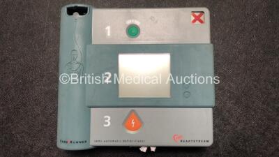 2 x Forerunner and 2 x Hewlett Packard Heartstream Semi-Automatic Defibrillators with 1 x Battery (Untested Due to Flat Battery) - 2