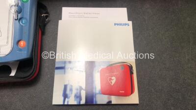 3 x Philips Heartstart HS1 Defibrillators with 3 x Philips Ref M5070A Batteries *Install Dates - 11-2026, 11-2026, 11-2026* with 3 x Philips M5071A Smart Pads Cartridge *Use By Dates- 07-2023. 07-2023, 07-2023* (All Power Up and Boxed in Excellent Conditi - 3