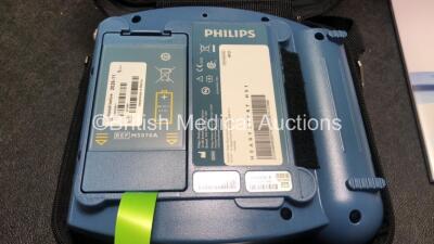 3 x Philips Heartstart HS1 Defibrillators with 3 x Philips Ref M5070A Batteries *Install Dates - 11-2026, 11-2026, 11-2026* with 3 x Philips M5071A Smart Pads Cartridge *Use By Dates- 07-2023. 07-2023, 07-2023* (All Power Up and Boxed in Excellent Conditi - 3