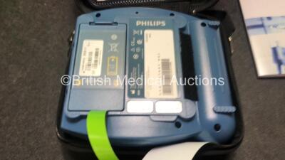 3 x Philips Heartstart HS1 Defibrillators with 3 x Philips Ref M5070A Batteries *Install Dates - 11-2026, 11-2026, 11-2026* with 3 x Philips M5071A Smart Pads Cartridge *Use By Dates- 07-2023. 07-2023, 07-2023* (All Power Up and Boxed in Excellent Conditi - 3