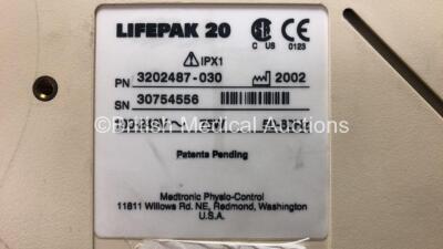 Lifepak 20 Defibrillator / Monitor *Mfd 2002* Including ECG and Printer Options (Powers Up with Service Light) - 4