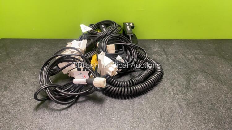 Mixed Lot Including 1 x Physio Control External Hard Paddles and 4 x Connector Cables