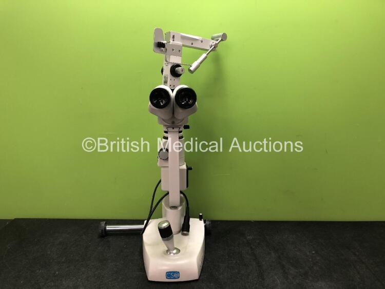 CSO SL980-5X Slit Lamp with 1 x CSO Mod Z800 Tonometer Attachment (Unable to Test Due to No Power Supply) *SN 11020176, 12070537*