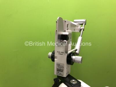 CSO SL980-5X Slit Lamp with 1 x CSO Mod Z800 Tonometer Attachment (Unable to Test Due to No Power Supply) *SN 11020176, 12070537* - 3