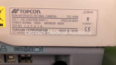 TopCon TRC-NW8 Non Mydriatic Retinal Camera *Mfd 2010* **S/N 085978** **FOR EXPORT OUT OF THE UK ONLY** - 5