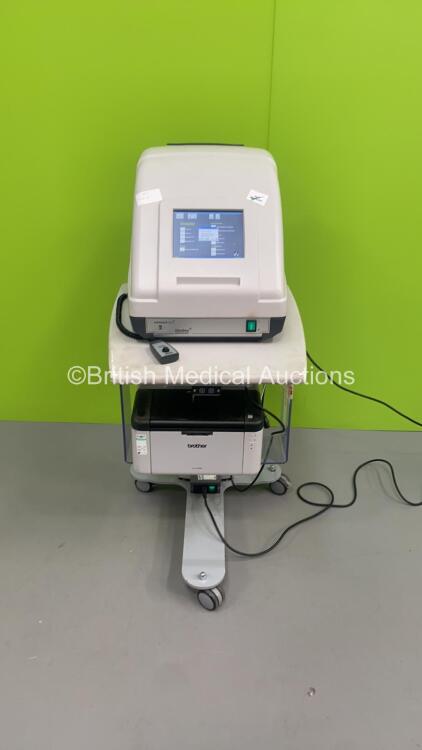 Tinsley Henson 8000 Field Analyzer *Software Version - 1.43* with Patient Response Button and Brother HL-1210W Printer on Electric Table (Powers Up, Table Tested Working) *017955/05* **FOR EXPORT OUT OF THE UK ONLY**