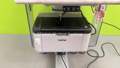 Tinsley Henson 8000 Field Analyzer *Software Version - 1.43* with Patient Response Button and Brother HL-1210W Printer on Electric Table (Powers Up, Table Tested Working) *017955/05* **FOR EXPORT OUT OF THE UK ONLY** - 4