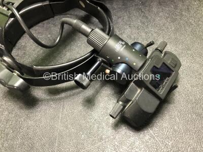 Heine Omega 180 Indirect Ophthalmoscope with 1 x Heine Accubox III Power Supply in Case (Powers Up) - 2