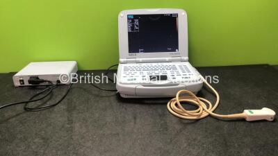 SIUI CTS-900V Digital Veterinary Ultrasound Imaging System with 1 x AC Power Supply and 1 x SIUI 5.0 MHz Transducer / Probe (Powers Up with Faulty Power Button-See Photo) *SN 0-61151090011*