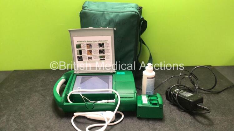 Bard Scan Ref PA-00262 Bladder Scanner with 2 x Batteries, 1 x Probe and 1 x AC Power Supply in Carry Bag (Powers Up with Damaged Panel Door-See Photo) *SN 00621*