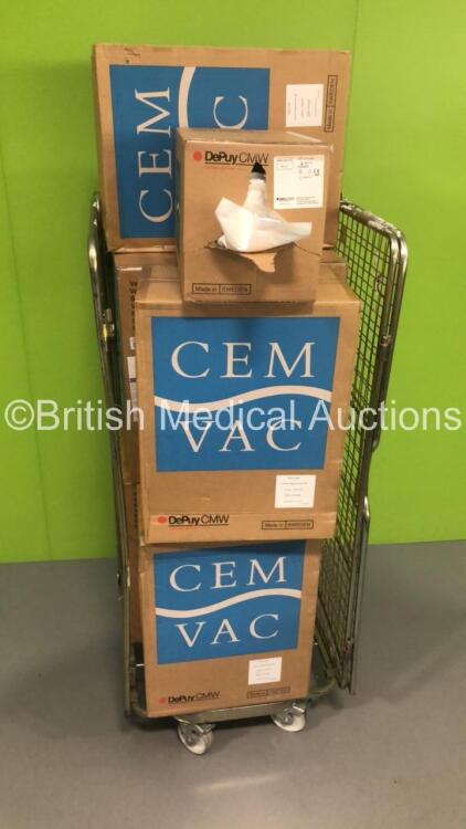 15 x Boxes of DePuy CMW CEMVAC Vacuum Mixing System *10 in Each Box* (Cage Not Included - Out of Date)