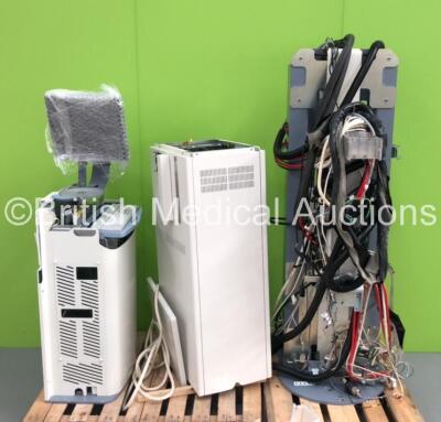 GE Essential Senographe Mammography System, Main Components have been Removed Including Tube, Tube Housing, Bucky, Detector, IDC, Computer, SW, Collimator, Collimator Board. The sale is for the Console Frame, Monitor and Keyboard, Gantry including Covers - 2