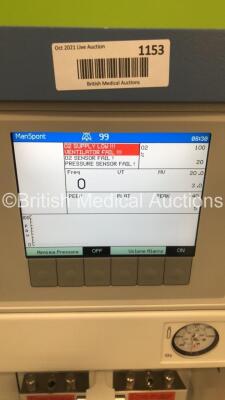 Drager Fabius Plus Anaesthesia Machine Software Version 3.20 - Total Hours Run 4029 - Total Ventilator Hours 72 with Hoses (Powers Up) *S/N ARZA0001* **Mfd 2008** - 6