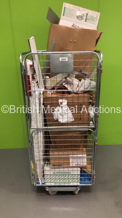 Cage of Mixed Consumables Including Cook Medical Angiographic Catheters, BD Preset Eclipse Arterial Blood Collection Syringes and Richardsons Healthcare Clear Film I.V Transparent I.V Dressings (Cage Not Included - Out of Date)