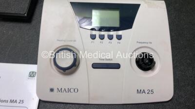 Mixed Lot Including 1 x Coaguchek S Coagulation Meter with 1 x AC Power Supply (Powers Up) 1 x Shrewsbury Maico MA25 Ultrasound Therapy Unit (Powers Up with Missing Proibe / Transducer) 1 x Sensimatic 600SE Electrosurge Unit (Powers Up) 1 x Maico MA 25 Au - 7