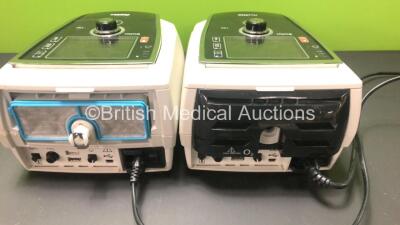 2 x ResMed Stellar 100 CPAP Units with 2 x AC Power Supplies (Both Power Up with Blank Screen) *20130100701 - 20130100686* - 2